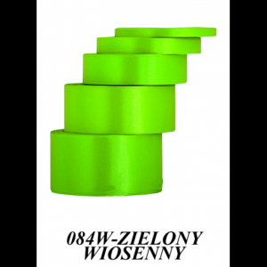 Wstążka satynowa 38mm/32mb, trawa wiosenna