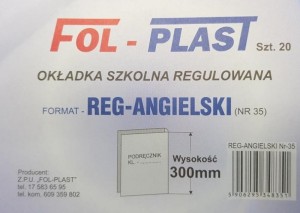 OKŁADKA SZKOLNA REGUL.J.ANGIELSKI NR-35 300MM /20/