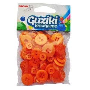 GUZIKI 40G GU2 POMARAŃCZOWE
