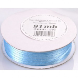 Wstążka satynowa 3mm/91mb błękitna