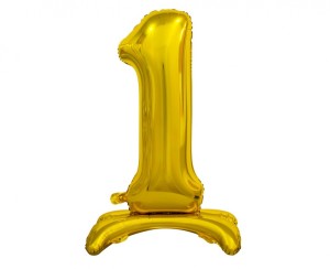 BALON FOLIOWY B&C "CYFRA STOJĄCA 1" ZŁOTA 74CM