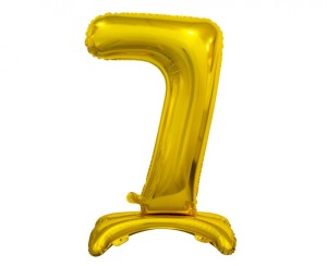 BALON FOLIOWY B&C "CYFRA STOJĄCA 7" ZŁOTA 74CM