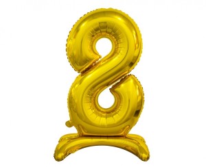 BALON FOLIOWY B&C "CYFRA STOJĄCA 8" ZŁOTA 74CM