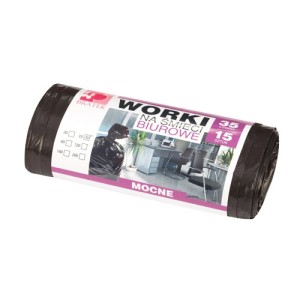 WORKI NA ŚMIECI 35L.CZERWONE 15SZT.