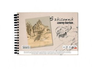 SZKICOWNIK NA SPIRALI A4 60K.CZARNY KARTON
