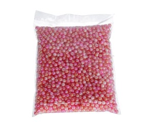 KORALE TĘCZOWE C.RÓŻ -POMARAŃCZ 8MM