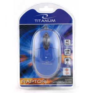 TITANUM MYSZ PRZEW.3D OPTYCZNA USB RAPTOR NIEB.