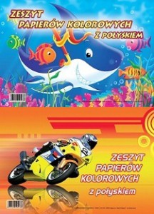 ZESZYT PAPIERÓW KOLOROWYCH A4 10K.Z POŁYSKIEM