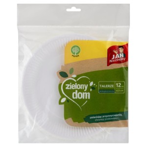 ZIELONY DOM TALERZE PAPIEROWE 23CM.12szt.JN