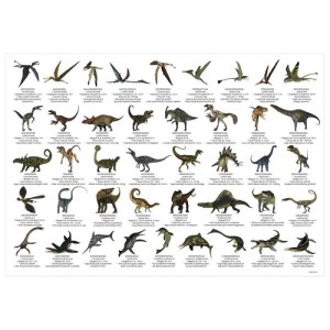 PODKŁAD OKLEJANY EDUKACYJNY DINOZAURY