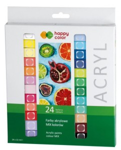 FARBA AKRYLOWA ZESTAW 24KOL.X12ML HAPPY COLOR