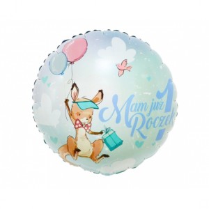 BALON FOLIOWY MAM JUŻ 1 ROCZEK 18" KANGUREK
