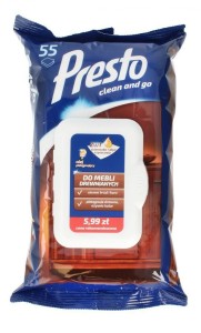 PRESTO CHUSTECZKI CLEAN MEBLE DREWNIANE 55szt.