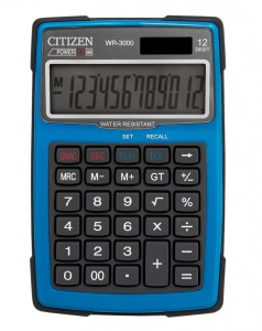 KALKULATOR CITIZEN WODOODPORNY WR-3000 12-POZ.
