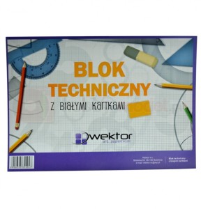 BLOK TECHNICZNY A3 BIAŁY