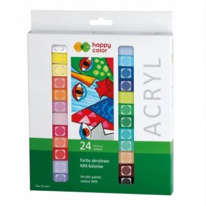 FARBA AKRYLOWA ZESTAW 24KOL.X12ML HAPPY COLOR