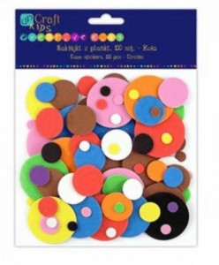 NAKLEJKI Z PIANKI KOŁA 100szt.