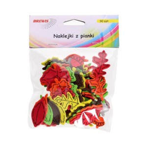 NAKLEJKI Z PIANKI PVC21 LIŚCIE 90szt.