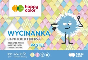 BLOK WYCINANKA PASTEL A5 10ARK.100GR.HAPPY COLOR