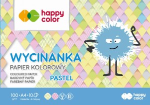 BLOK WYCINANKA PASTEL A4 10ARK.100GR.HAPPY COLOR