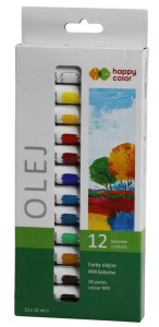 FARBA OLEJNA 12KOL.12ML HAPPY COLOR