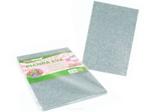 PIANKA EVA BROKAT SREBRNA A4 /5 szt/