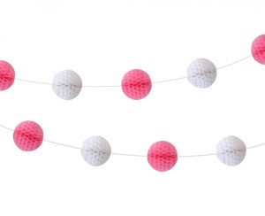 GIRLANDA B&G KULECZKI BABY GIRL JASNORÓŻOWA 250CM.