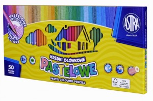 KREDKI PASTELOWE OKRĄGŁE ASTRA 50KOL.