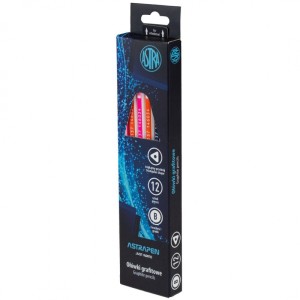 OŁÓWEK GRAFITOWY ASTRA CZARNE DREW.Z GUMKĄ B /12 szt/