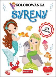 KOLOROWANKA SYRENY Z NAKLEJKAMI