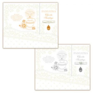 KSIĄŻECZKA SKŁADANA D EXCLUSIVE KOKARDKA CHRZEST