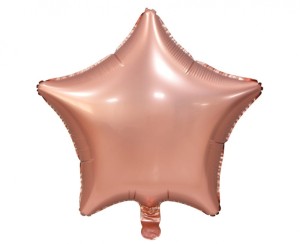 BALON FOLIOWY "GWIAZDA" MATOWA RÓŻOWO-ZŁOTA 19"