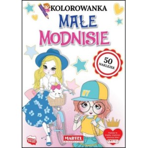 KOLOROWANKA MAŁE MODNISIE Z NAKLEJKAMI