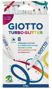 GIOTTO PISAKI TURBA GLITTER 8SZT.
