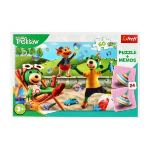 PROMOCJA PUZZLE 60EL + MEMOS RODZINA TREFLIKÓW