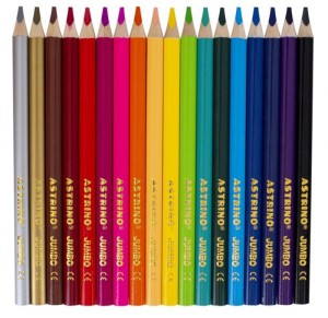 KREDKI OŁÓWKOWE ASTRINO OKR.JUMBO 18KOL.DR.+TEMP.