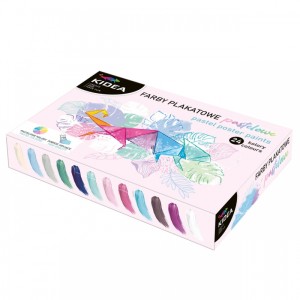 FARBY PLAKATOWE PASTELOWE 24 KOL.KIDEA