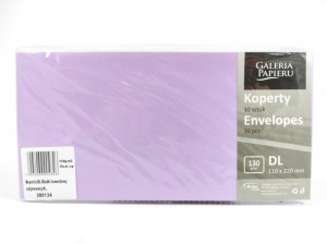 KOPERTY OZD. DL 130GR.GŁADKI LAWEND.SATYN.K /10/