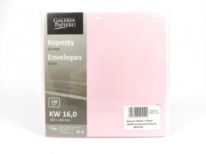 KOPERTY OZD. 160X160MM 130GR.GŁAD.RÓŻ.SATYN.K /10