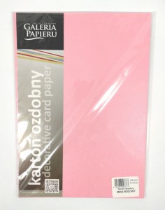 KARTON OZD. A4 200g MIKA RÓŻOWY 20ark