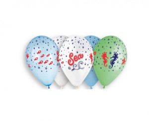 BALONY PREMIUM HEL SEA PODMORSKI ŚWIAT 13" 5szt.
