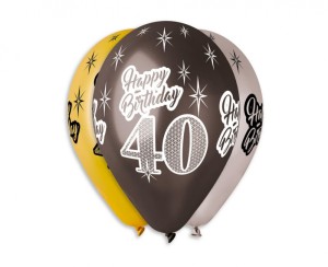 BALONY PREMIUM "HAPPY BIRTHDAY 40" METAL.12" /6/