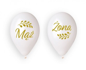 BALONY PREMIUM HEL MĄŻ I ŻONA Z LISTKAMI 13" /4/