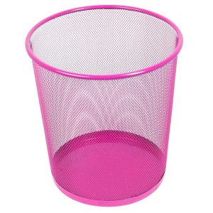 KOSZ METALOWY RÓŻOWY