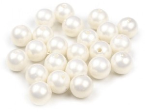 KORALIKI PEREŁKI Z DZIURKĄ 15MM/50G BIAŁA PERŁA
