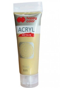FARBA AKRYLOWA 75ML HAPPY COLOR CZYSTE ZŁOTO.MET.