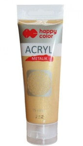 FARBA AKRYLOWA 75ML HAPPY COLOR BLADE ZŁOTO.MET.