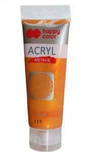 FARBA AKRYLOWA 75ML HAPPY COLOR MIODOWE ZŁOTO.MET.