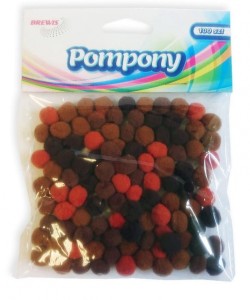 POMPONY POM31 ODCIENIE BRĄZOWEGO 10MM