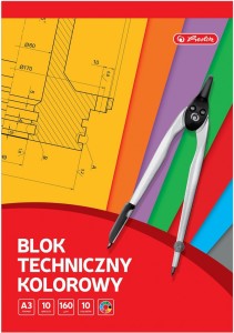 BLOK TECHNICZNY A3 10K KOLOROWY